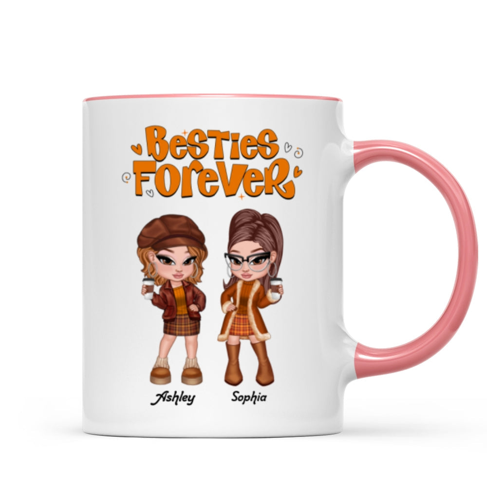 Trendy Fall Season Mug For Besties Sisters, Y2K Style