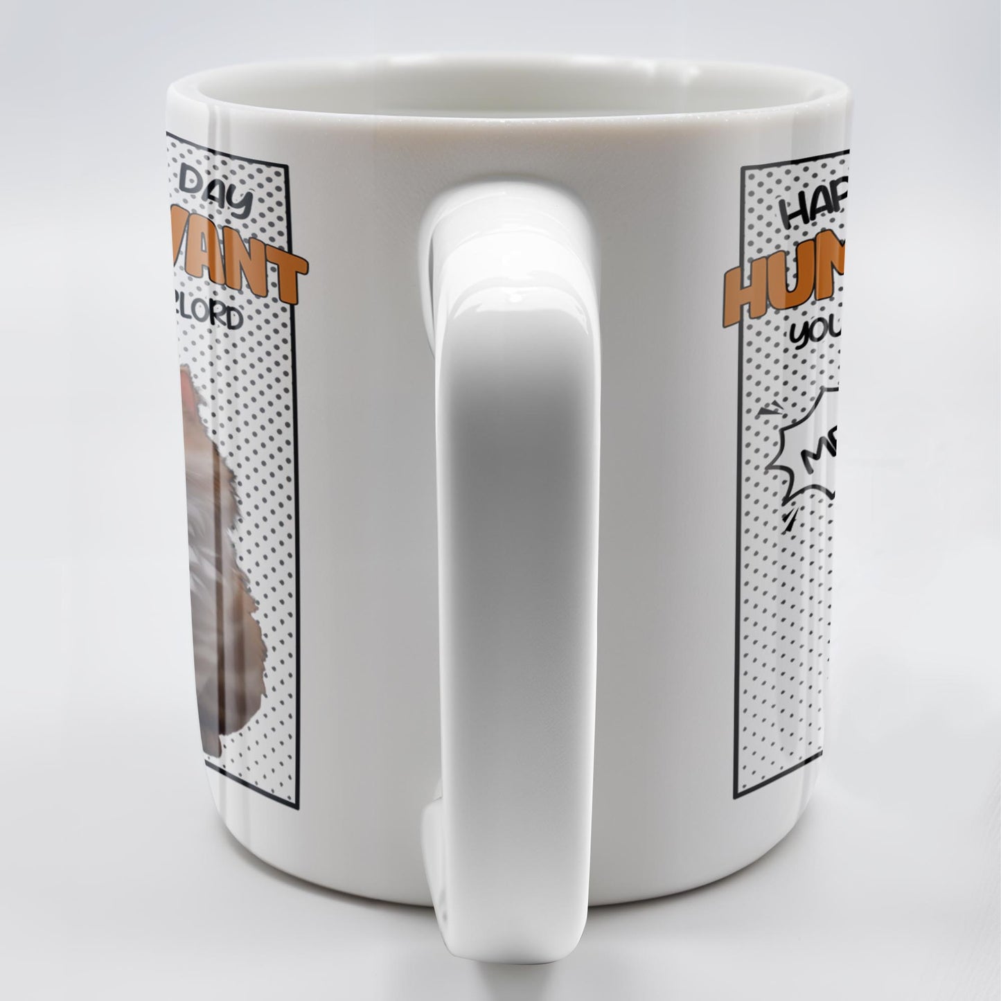 Happy Father's Day Human Servant, Your Tiny Furry Overlord - Personalized Custom Coffee Mug - CAT034_MG