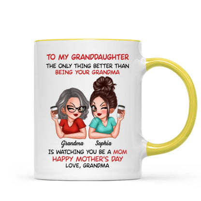 To My Granddaughter From Grandma Happy Mother's Day Personalized Mug, Gift For Granddaughter