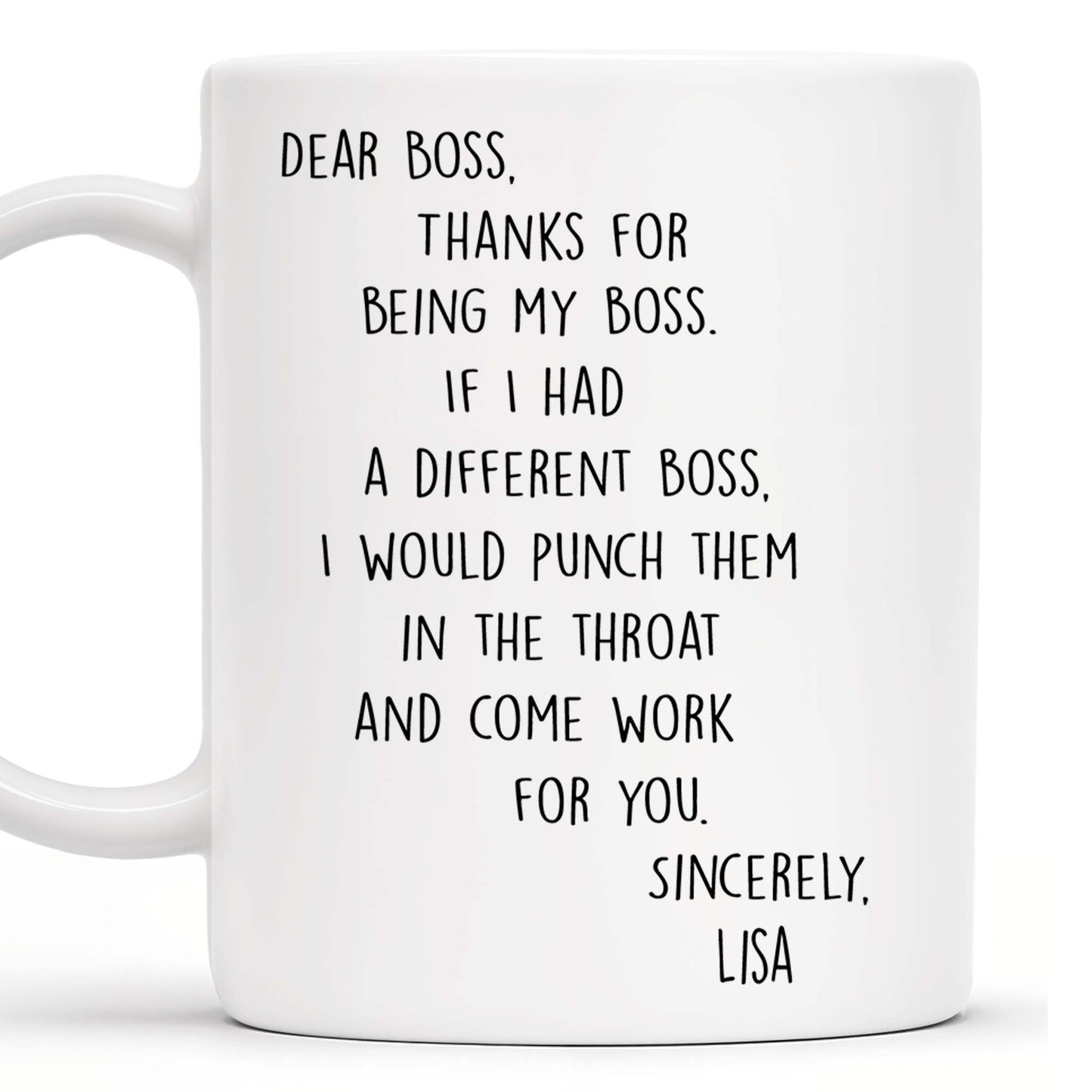 Thanks For Being My Boss Appreciation Coffee Mug - Personalized Custom Coffee Mug - COL028_MG