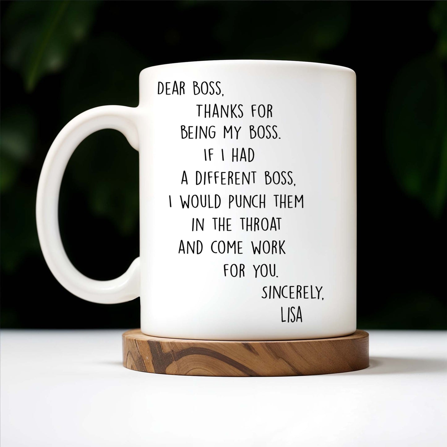 Thanks For Being My Boss Appreciation Coffee Mug - Personalized Custom Coffee Mug - COL028_MG
