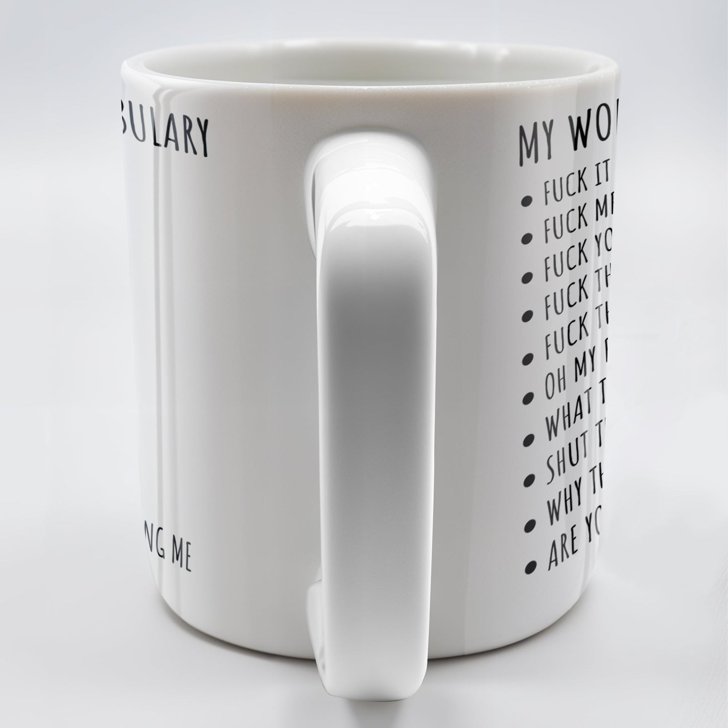 My Work Vocabulary Playfully Censored Coffee Mug - Personalized Custom Coffee Mug - COL029_MG