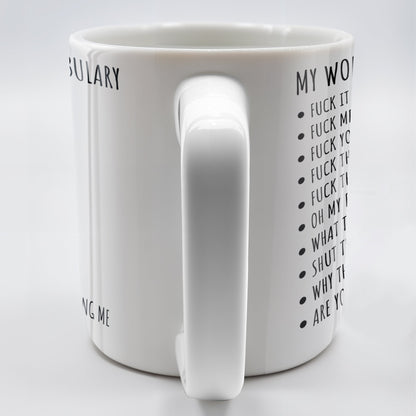 My Work Vocabulary Playfully Censored Coffee Mug - Personalized Custom Coffee Mug - COL029_MG