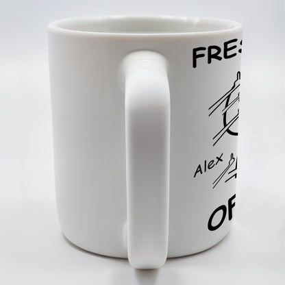 Fresh Out Of Cares Scribble Art Design - Personalized Custom Coffee Mug - COL031_MG