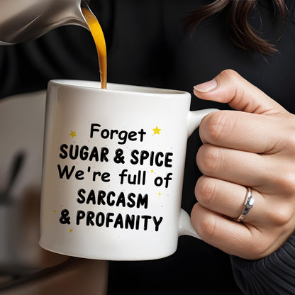 Forget Sugar & Spice Mug Featuring Unicorns & Stars - Personalized Custom Coffee Mug - COL033_MG