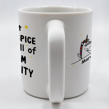 Forget Sugar & Spice Mug Featuring Unicorns & Stars - Personalized Custom Coffee Mug - COL033_MG