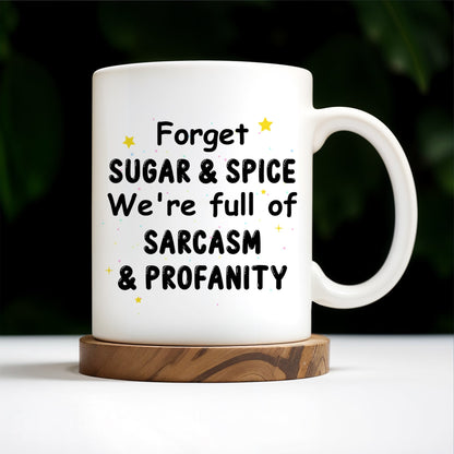 Forget Sugar & Spice Mug Featuring Unicorns & Stars - Personalized Custom Coffee Mug - COL033_MG