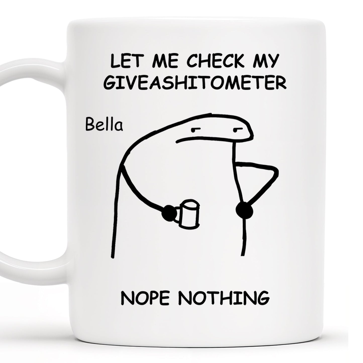 Let Me Check My Giveashitometer Nope Nothing Mug - Personalized Custom Coffee Mug - COL039_MG