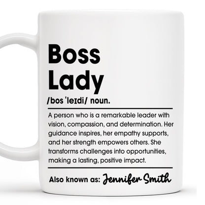 Boss Lady Remarkable Leader Coffee Mug - Personalized Custom Coffee Mug - COL045_MG