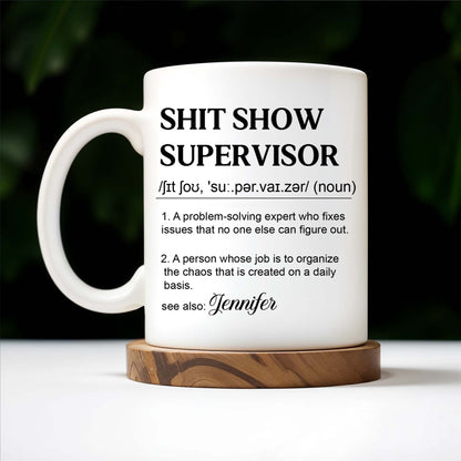 Problem-Solving Expert Supervisor Organizes Daily Chaos - Personalized Custom Coffee Mug - COL049_MG