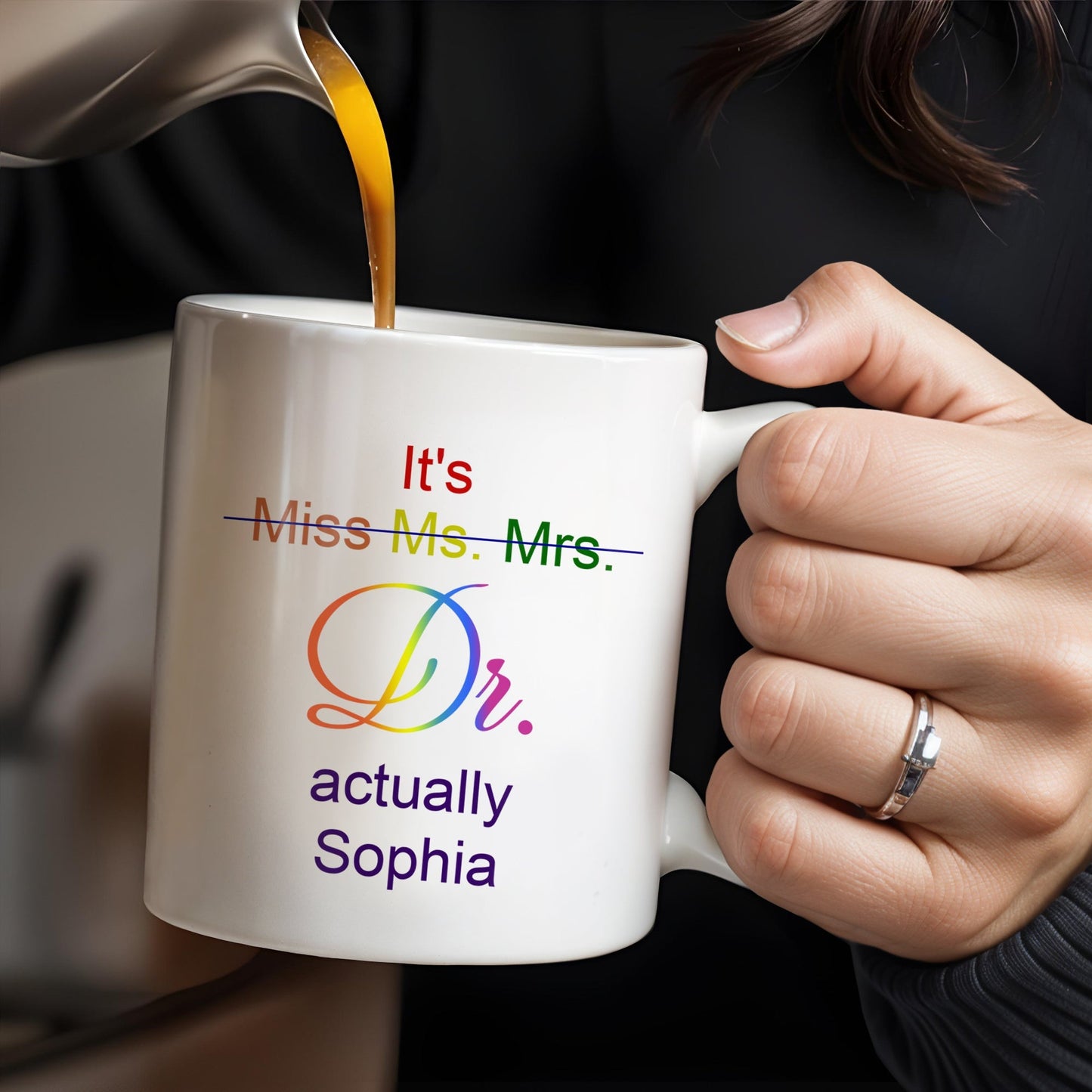 It's Miss Ms. Mrs. Dr. Actually Personalized Coffee Mug - Personalized Custom Coffee Mug - COL057_MG