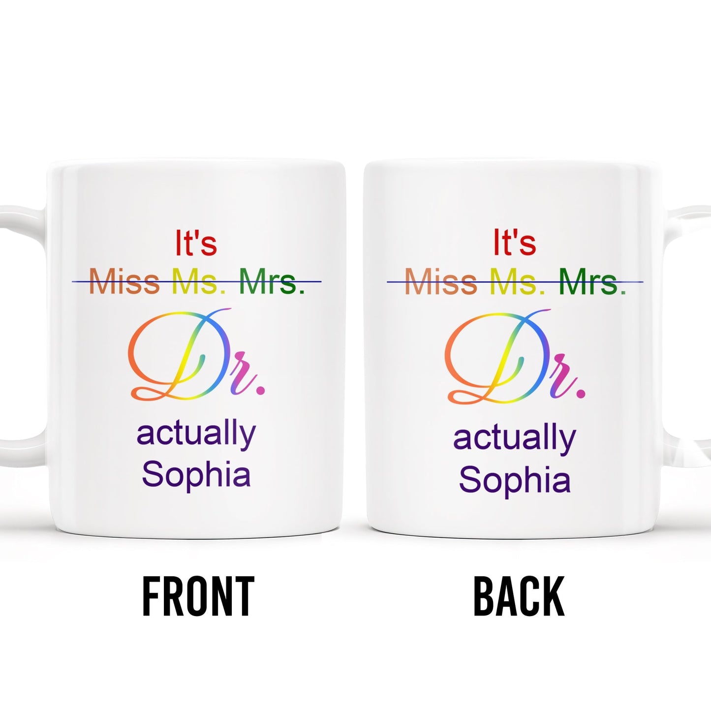 It's Miss Ms. Mrs. Dr. Actually Personalized Coffee Mug - Personalized Custom Coffee Mug - COL057_MG