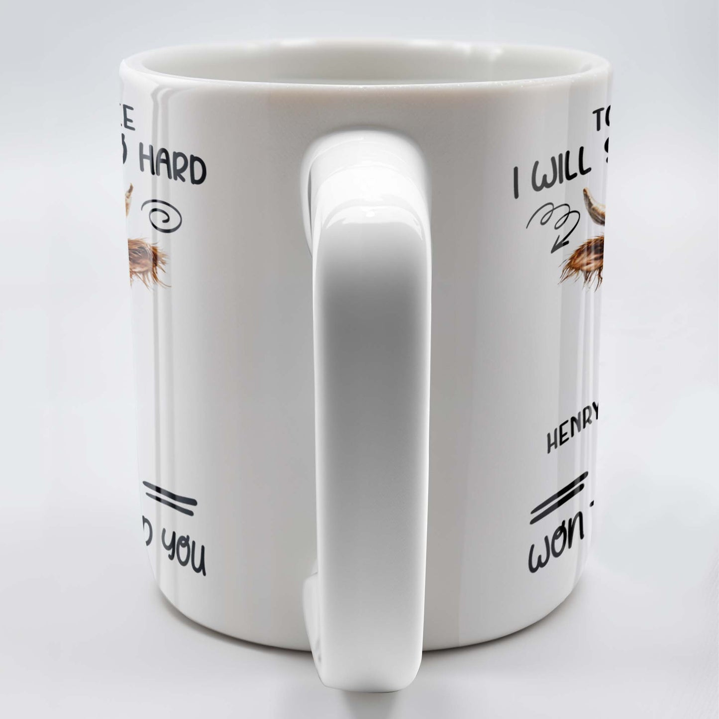 Touch My Coffee I Will Slap You So Hard Cow and Coffee Cup Design - Personalized Custom Coffee Mug - COL060_MG