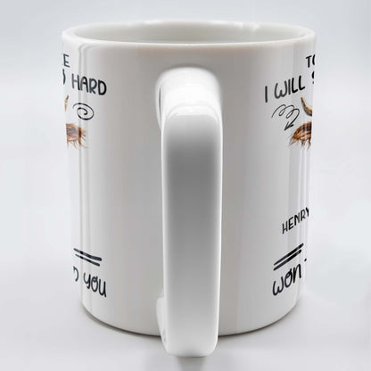 Touch My Coffee I Will Slap You So Hard Cow and Coffee Cup Design - Personalized Custom Coffee Mug - COL060_MG