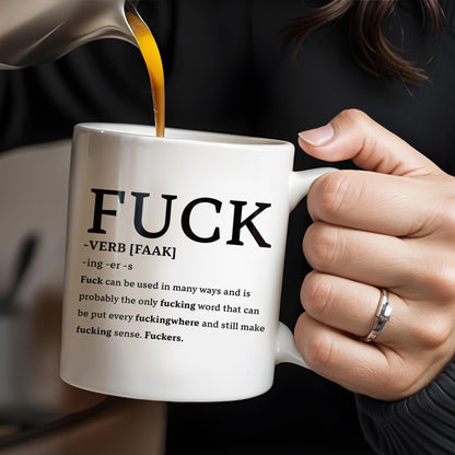 Playful Expletive With Smiley Face Humorous Mug - Personalized Custom Coffee Mug - COL069_MG