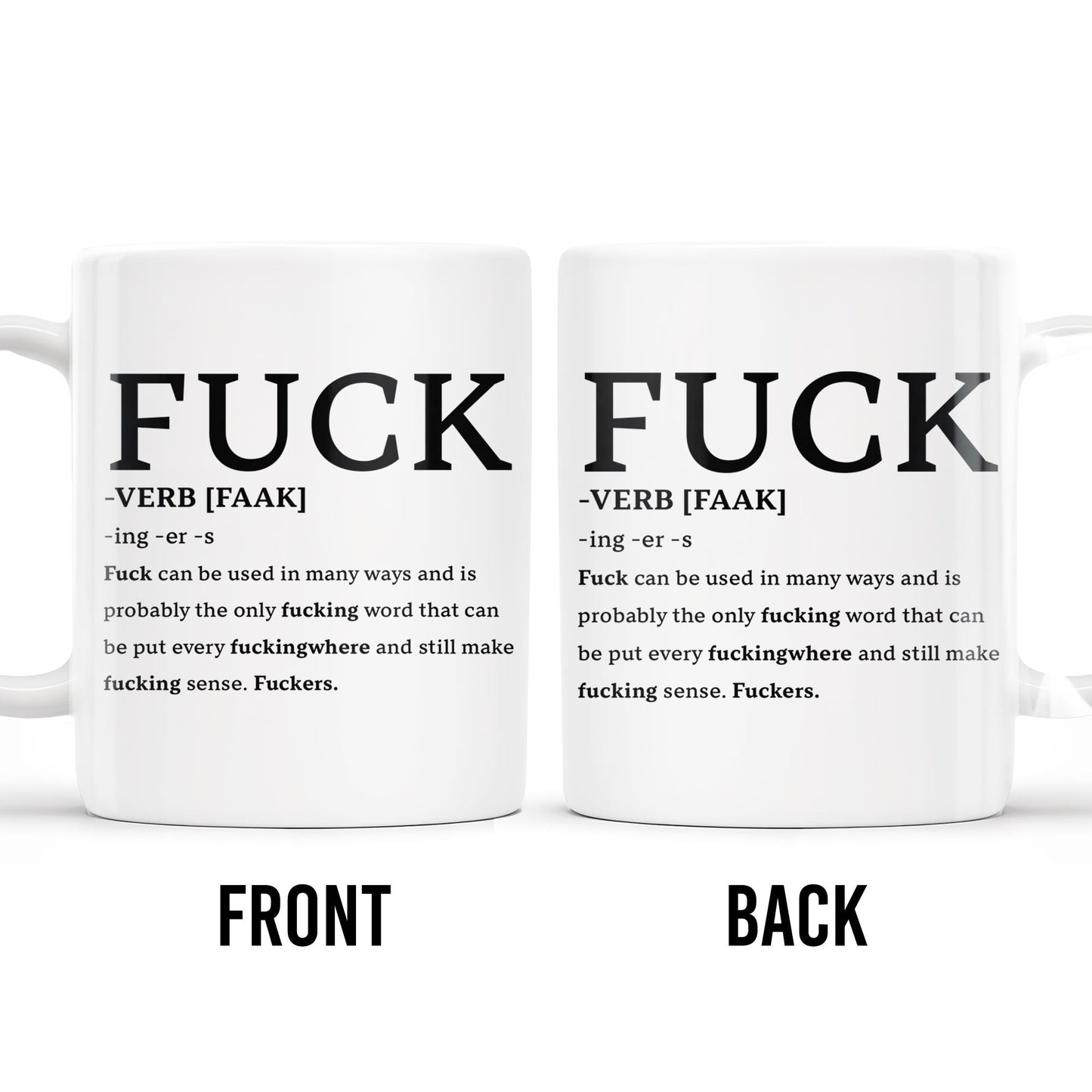Playful Expletive With Smiley Face Humorous Mug - Personalized Custom Coffee Mug - COL069_MG
