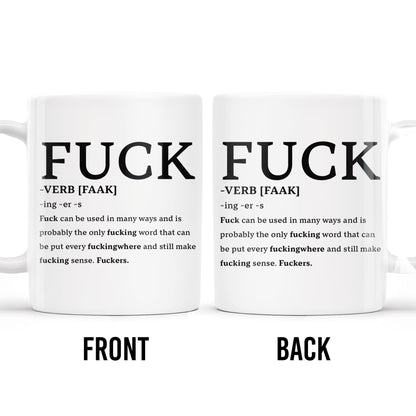 Playful Expletive With Smiley Face Humorous Mug - Personalized Custom Coffee Mug - COL069_MG