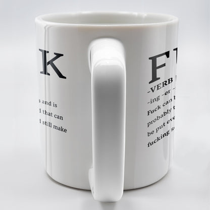 Playful Expletive With Smiley Face Humorous Mug - Personalized Custom Coffee Mug - COL069_MG
