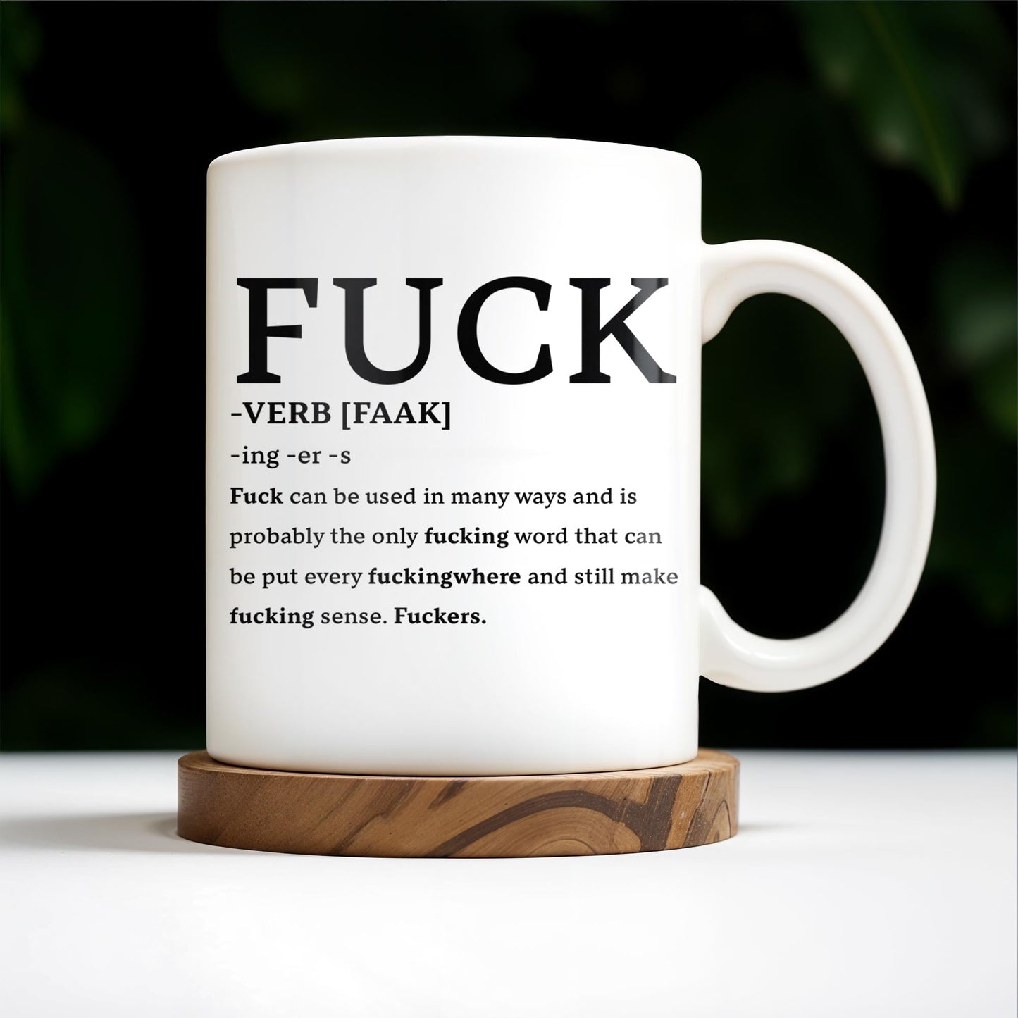 Playful Expletive With Smiley Face Humorous Mug - Personalized Custom Coffee Mug - COL069_MG