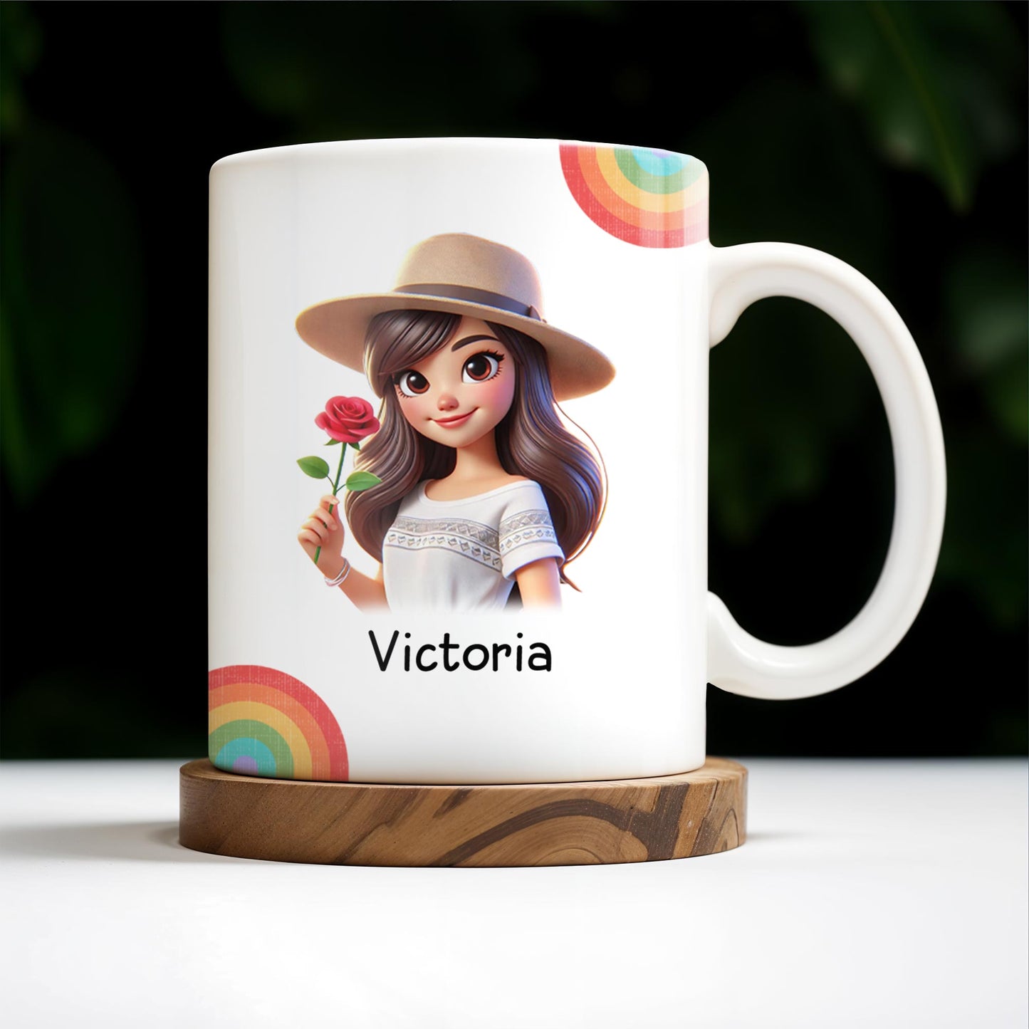 Always Here To Remind You Of Your Strength, Girl With Rose - Personalized Custom Coffee Mug - COL071_MG