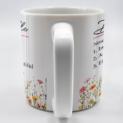 Incredible Wife Amazing Mom Effortlessly Beautiful With Wildflowers - Personalized Custom Coffee Mug - COL087_MG