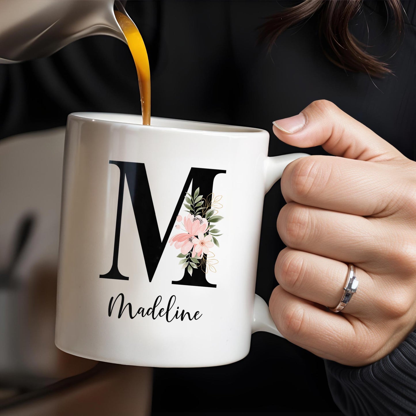If My Mouth Doesn't Say It My Face Definitely Will Floral Design - Personalized Custom Coffee Mug - COL090_MG