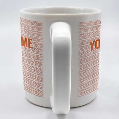 You Keep Me Sane With Elegant Wave Patterns - Personalized Custom Coffee Mug - COL095_MG