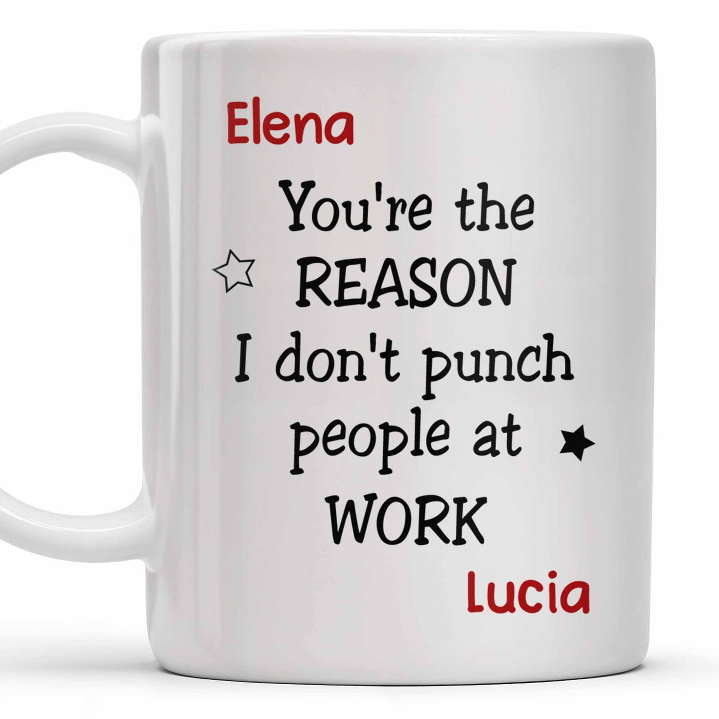 You're The Reason I Don't [Heart] People At Work Mug - Personalized Custom Coffee Mug - COL100_MG