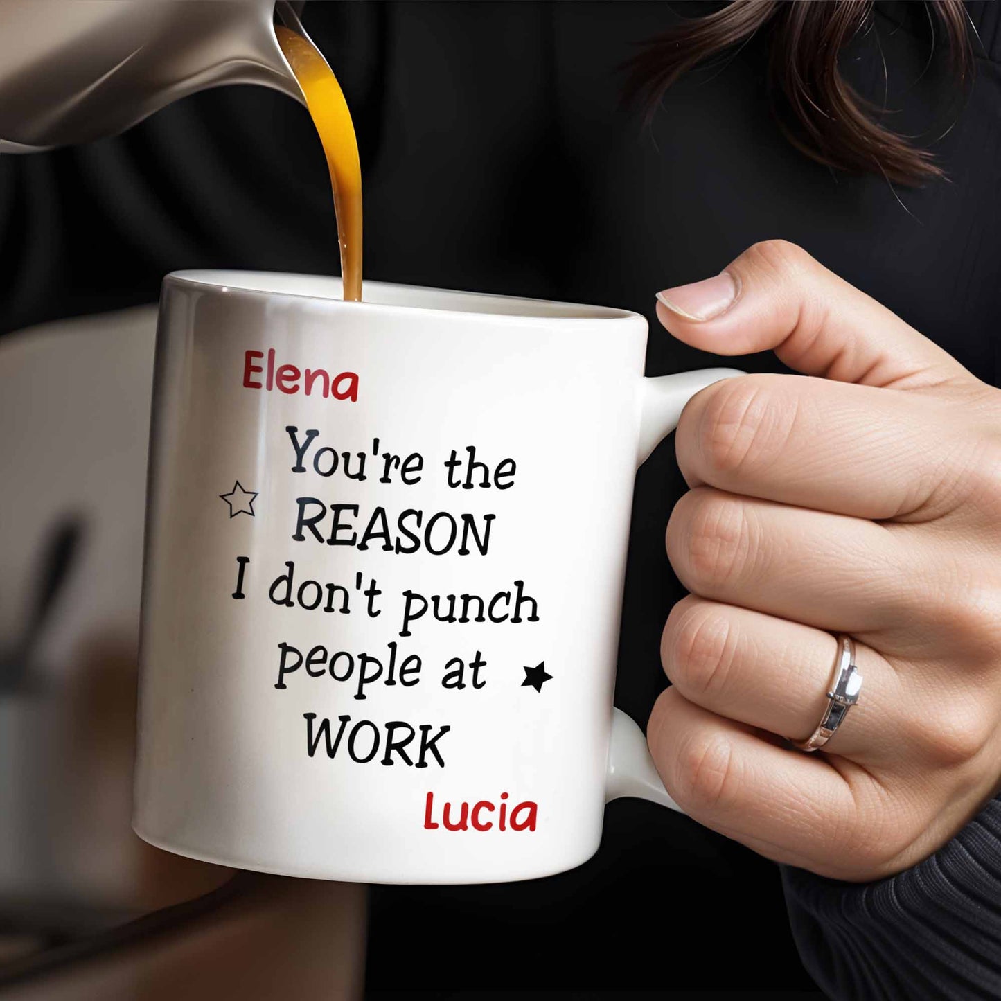 You're The Reason I Don't [Heart] People At Work Mug - Personalized Custom Coffee Mug - COL100_MG
