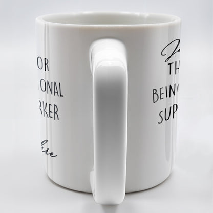 Thank You For Being My Emotional Support Coworker - Personalized Custom Coffee Mug - COL103_MG