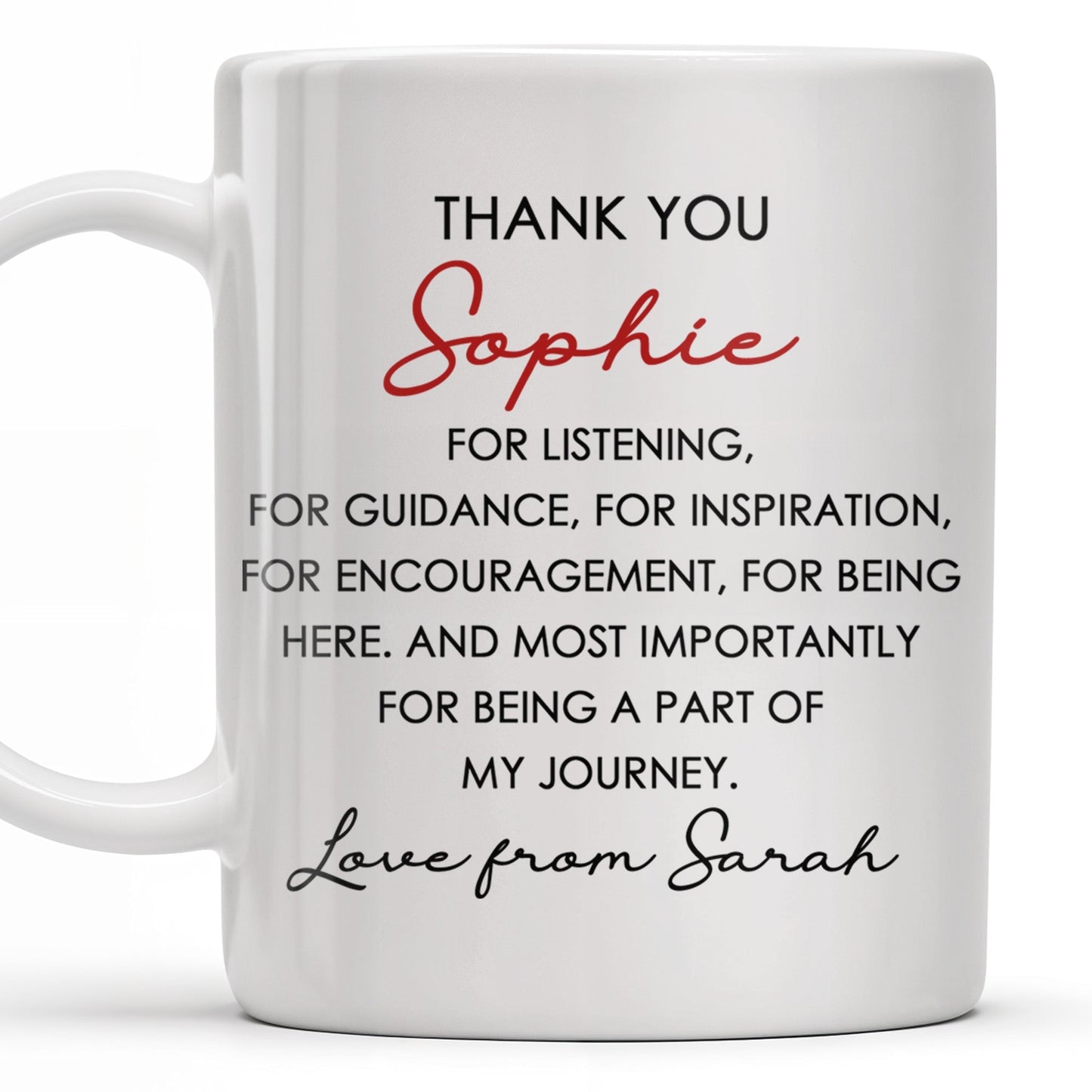 Thank You For Being A Part Of My Journey - Personalized Custom Coffee Mug - COL104_MG