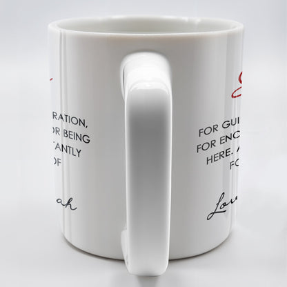 Thank You For Being A Part Of My Journey - Personalized Custom Coffee Mug - COL104_MG