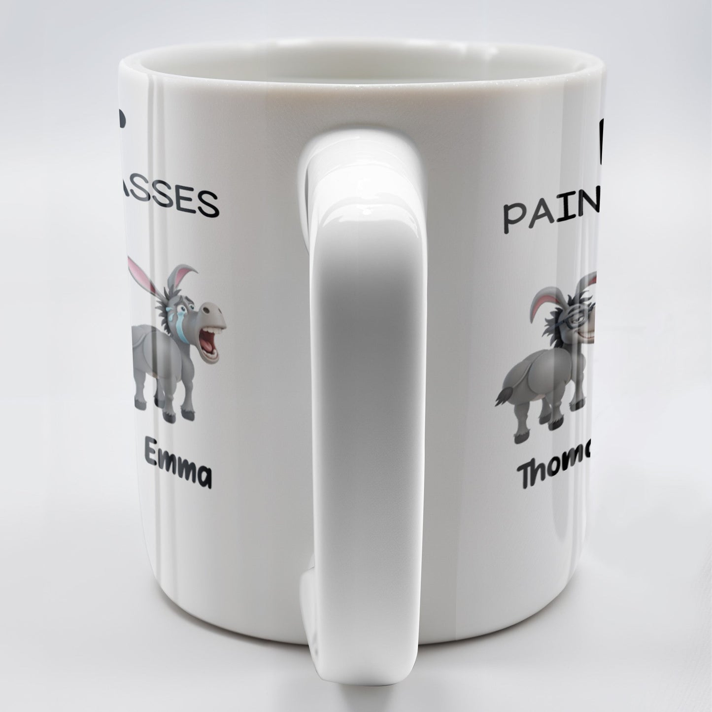 Boss' Pain In The Asses Featuring Playful Donkeys - Personalized Custom Coffee Mug - COL107_MG