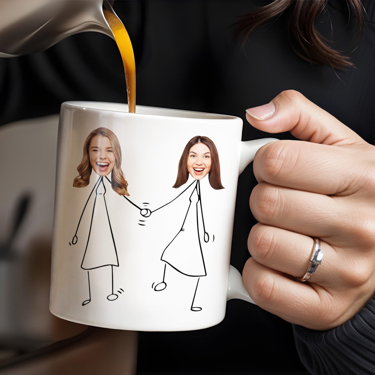 Work Bestie Unique Bond With Coworker - Personalized Custom Coffee Mug - COL108_MG