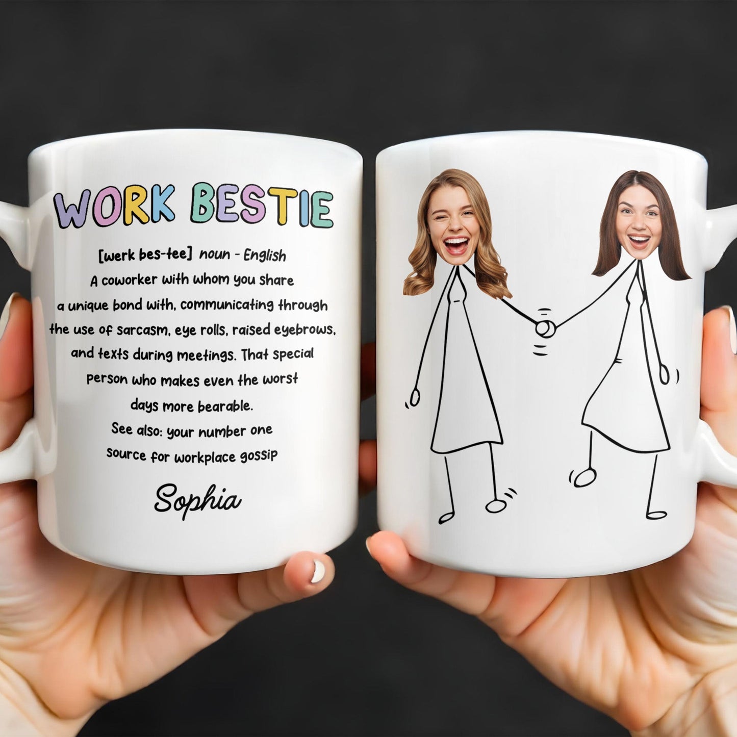 Work Bestie Unique Bond With Coworker - Personalized Custom Coffee Mug - COL108_MG