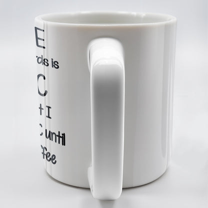 Coffee Spelled Backwards Is EEFFOC, Humorous Phrase With Rooster - Personalized Custom Coffee Mug - COL113_MG