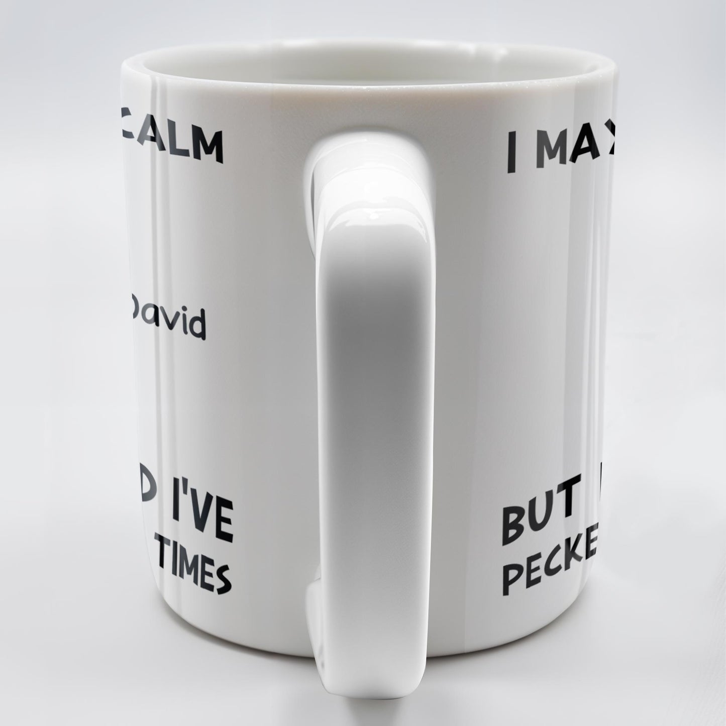 I May Look Calm, Rooster Design - Personalized Custom Coffee Mug - COL116_MG
