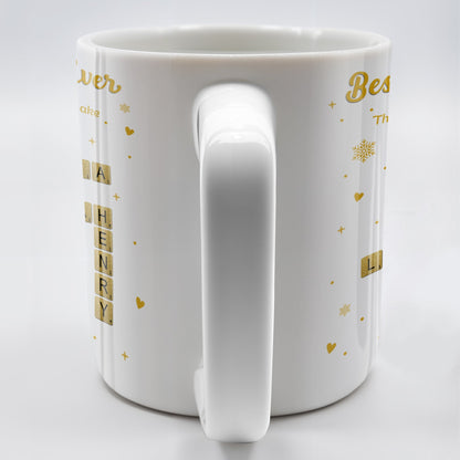 Best Team Ever For Office Members With Scrabble Design - Personalized Custom Coffee Mug - COL117_MG