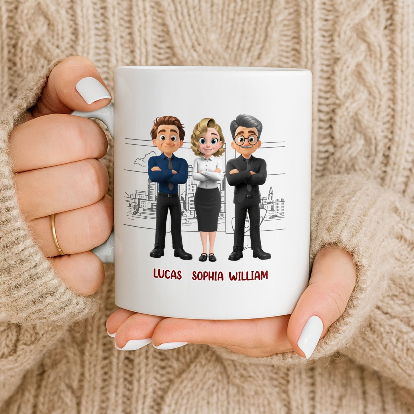 Work Made Us Colleagues But Our Conversations Made Us Friends - Personalized Custom Coffee Mug - COL122_MG