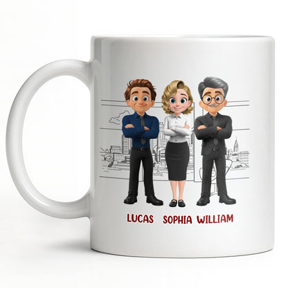 Work Made Us Colleagues But Our Conversations Made Us Friends - Personalized Custom Coffee Mug - COL122_MG