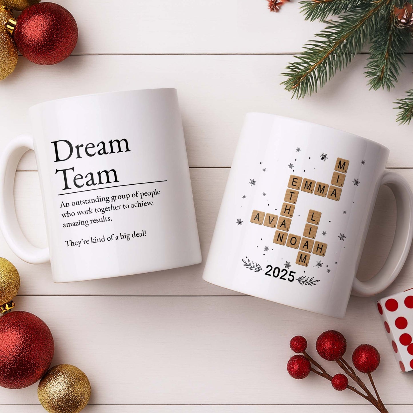 Dream Team, Achieve Amazing Results Together - Personalized Custom Coffee Mug - COL123_MG
