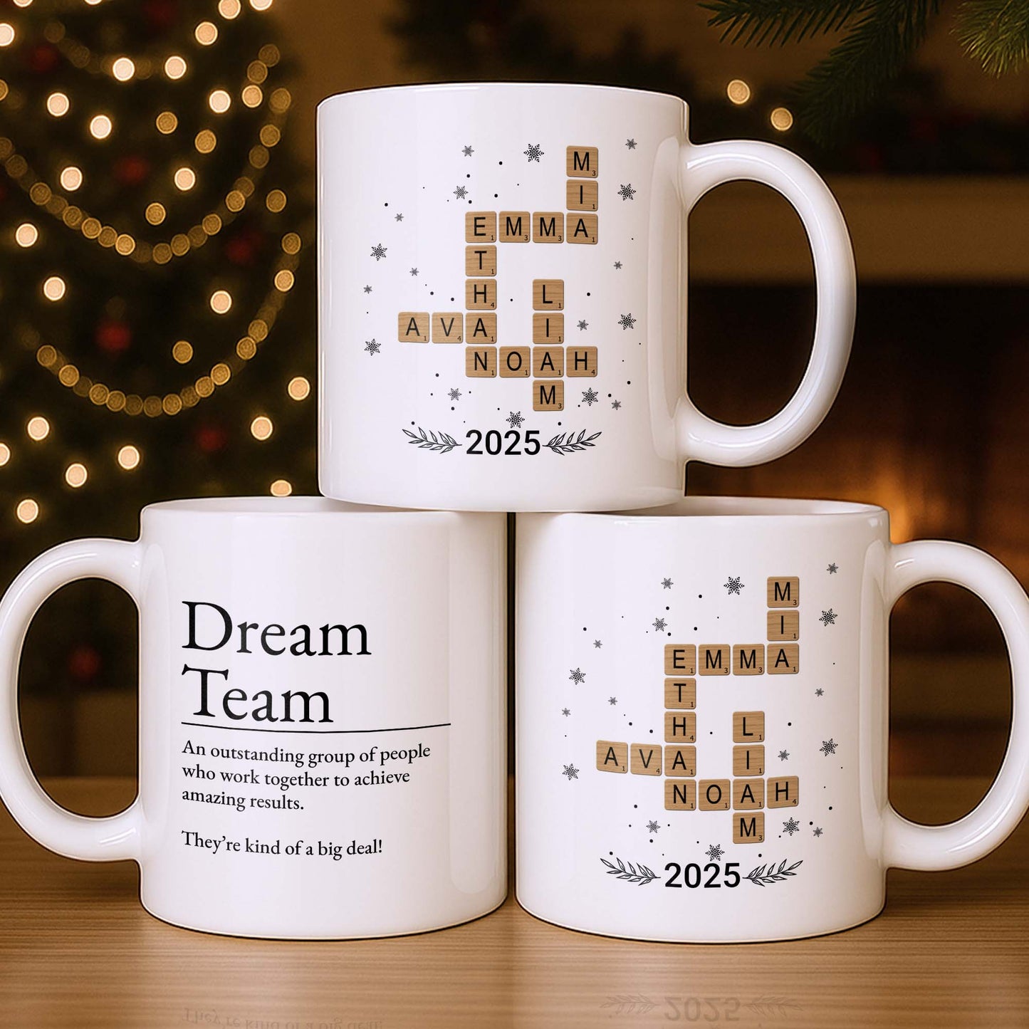 Dream Team, Achieve Amazing Results Together - Personalized Custom Coffee Mug - COL123_MG