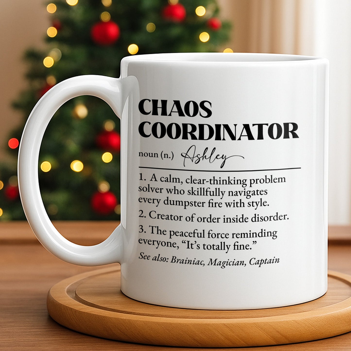 Chaos Coordinator, Definition Text Design - Personalized Custom Coffee Mug - COL124_MG