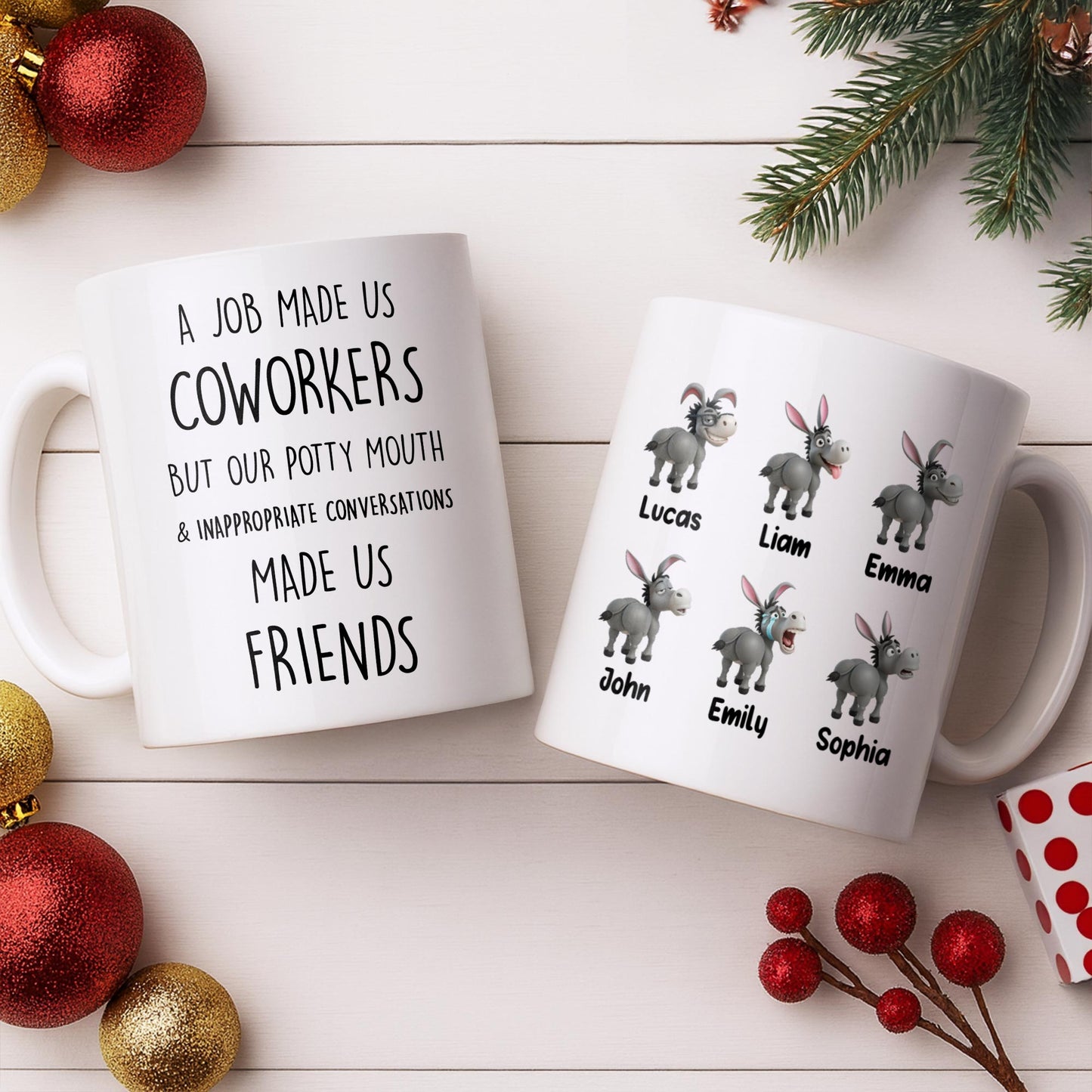Coworkers To Friends With Potty Mouth & Conversations - Personalized Custom Coffee Mug - COL125_MG