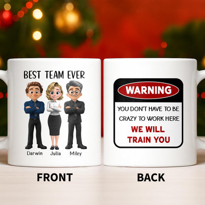 Best Team Ever Cartoon People Design - Personalized Custom Coffee Mug - COL127_MG