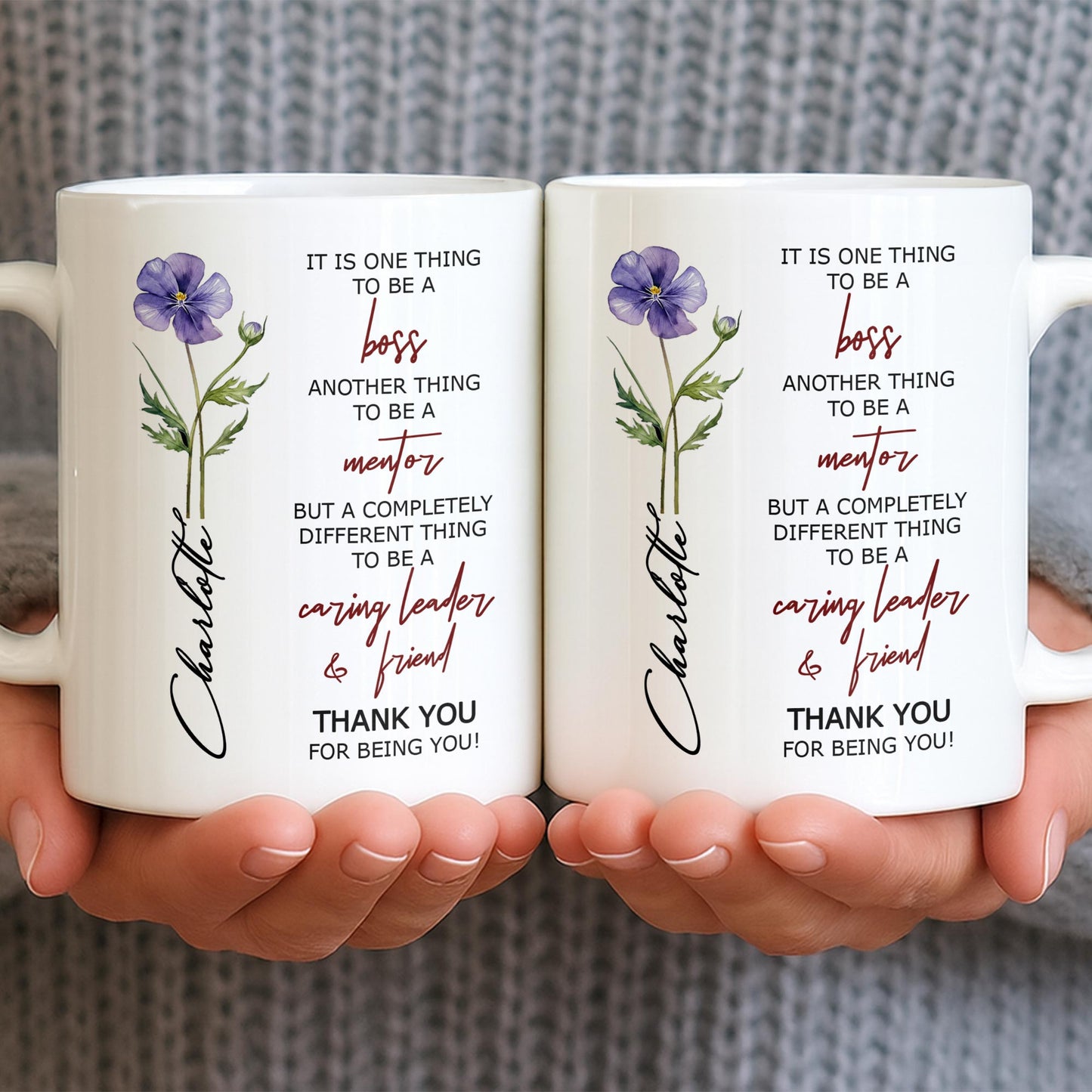 It Is One Thing To Be A Boss Flower - Personalized Custom Coffee Mug - COL131_MG