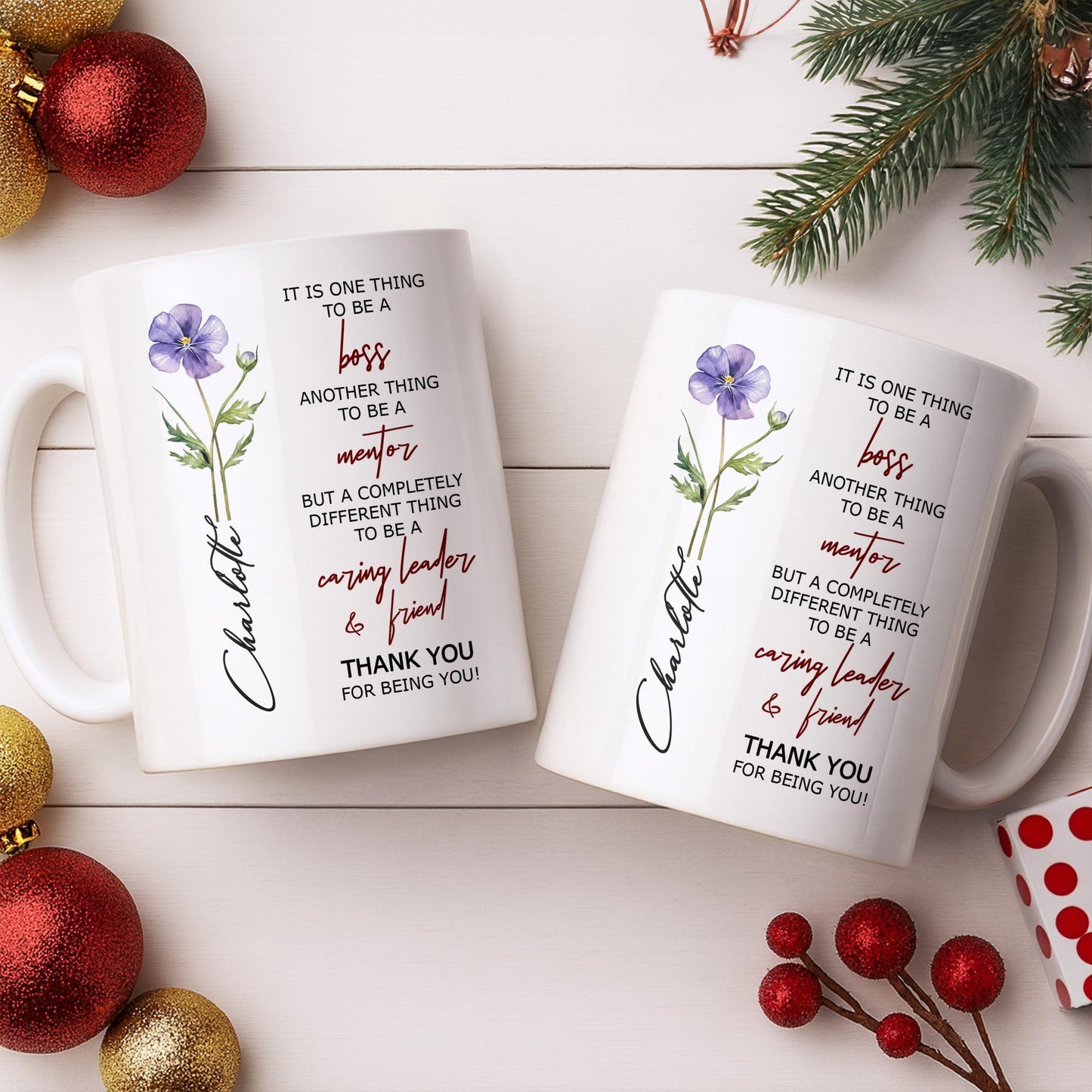 It Is One Thing To Be A Boss Flower - Personalized Custom Coffee Mug - COL131_MG