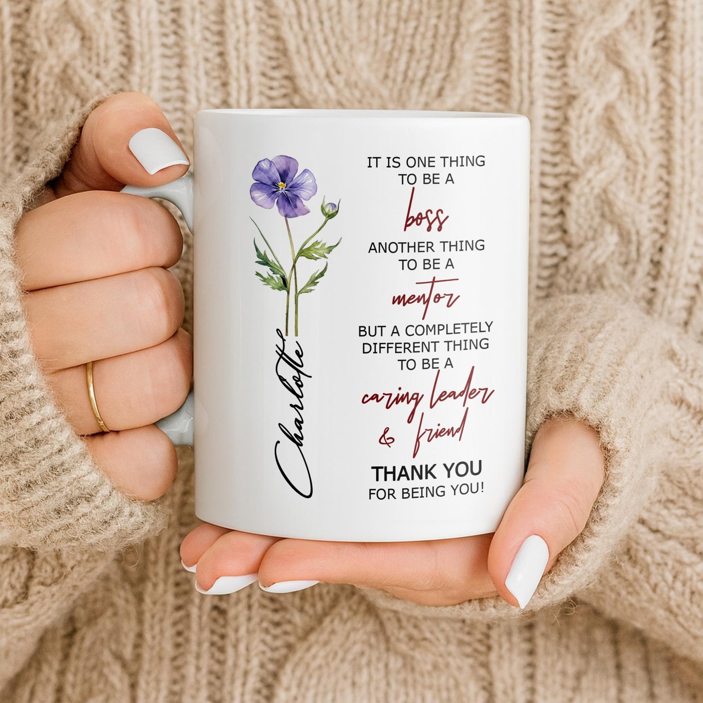 It Is One Thing To Be A Boss Flower - Personalized Custom Coffee Mug - COL131_MG