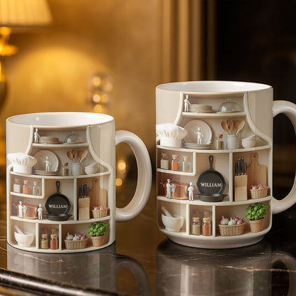 Customize With Your Name, Kitchen Essentials Mug - Personalized Custom Coffee Mug - COOK028_MG
