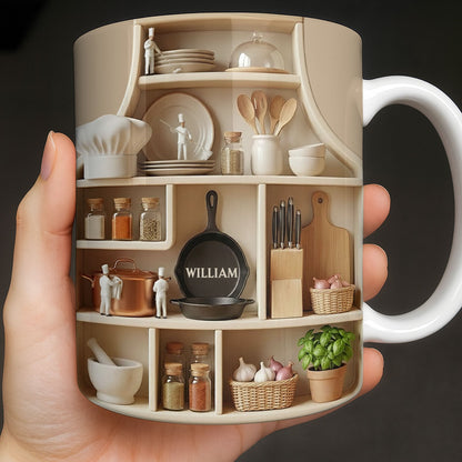 Customize With Your Name, Kitchen Essentials Mug - Personalized Custom Coffee Mug - COOK028_MG